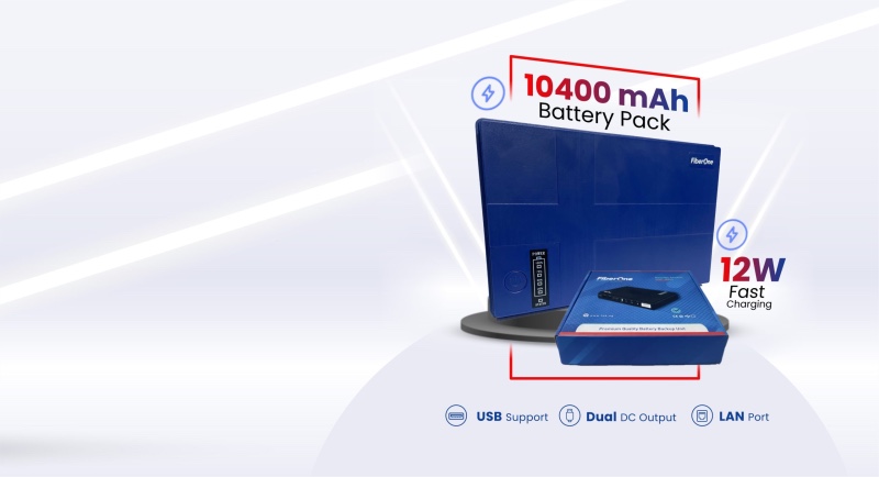 Introducing the FiberOne 10400mAh Battery Pack: Power Outage? Zero Worries!