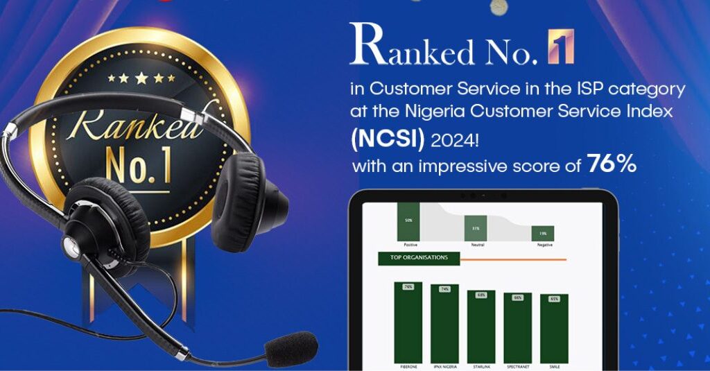 FiberOne Tops Nigeria’s ISP Sector in Customer Satisfaction – NCSI 2024